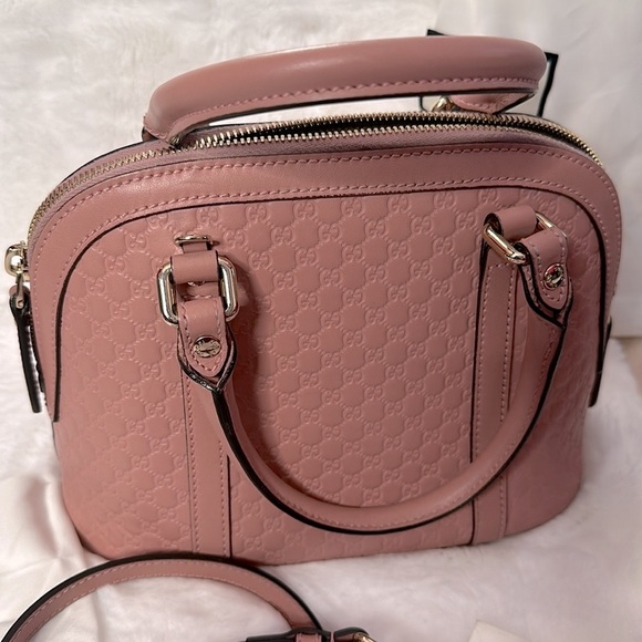 💯 Gucci 🌸 Mini Mauve Pink Crossbody Bag - Picture 9 of 13